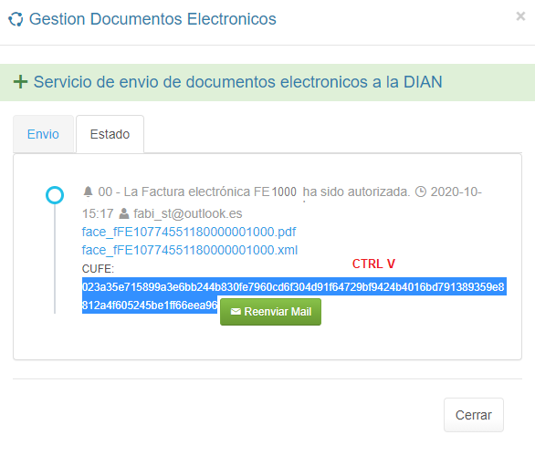 Env o factura dian